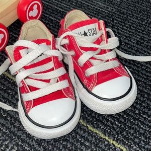 Red baby converse